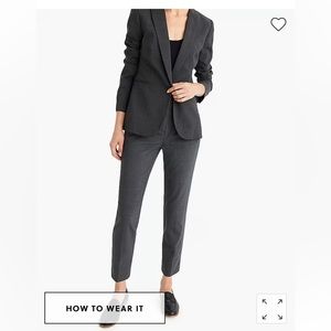 J. Crew Cameron slim crop pant in wool Navy Size 8